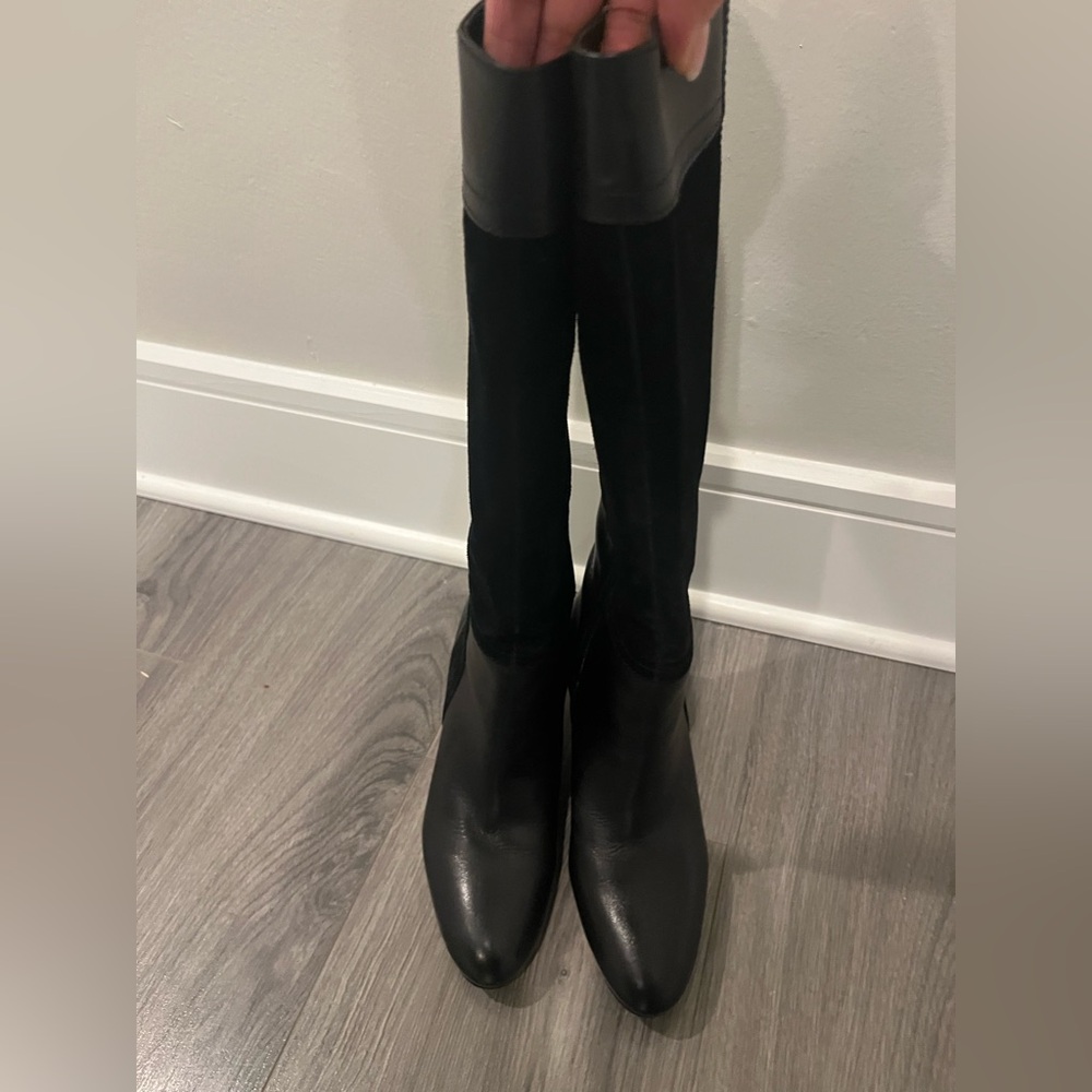 Franco sarto black heeled boots